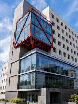 Explore innovative modern architecture with this shot of the Arrecife business center.